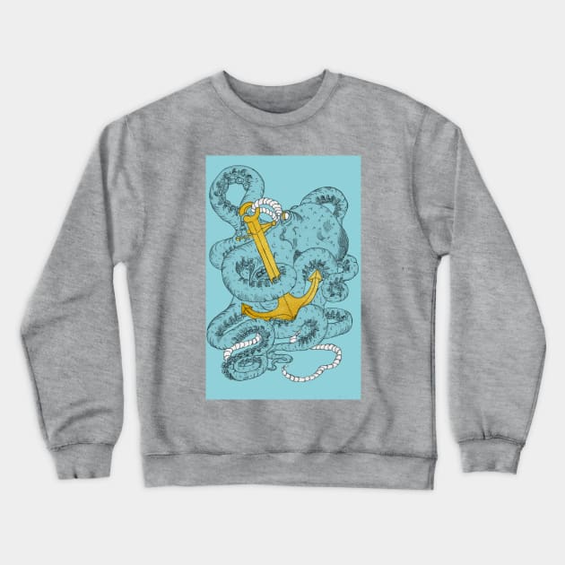 Hope (anchor) hugged by an octopus Version 2.0 Crewneck Sweatshirt by LeahHa
